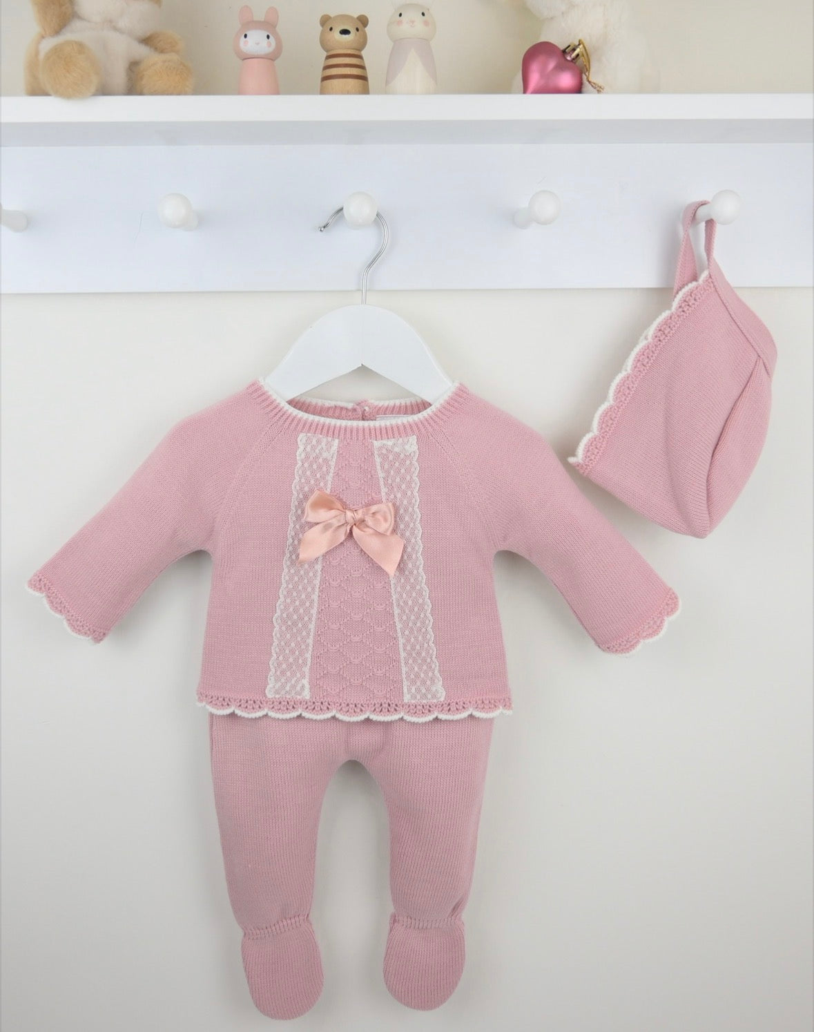 Pex Tilda Dusky Pink Knitted Outfit