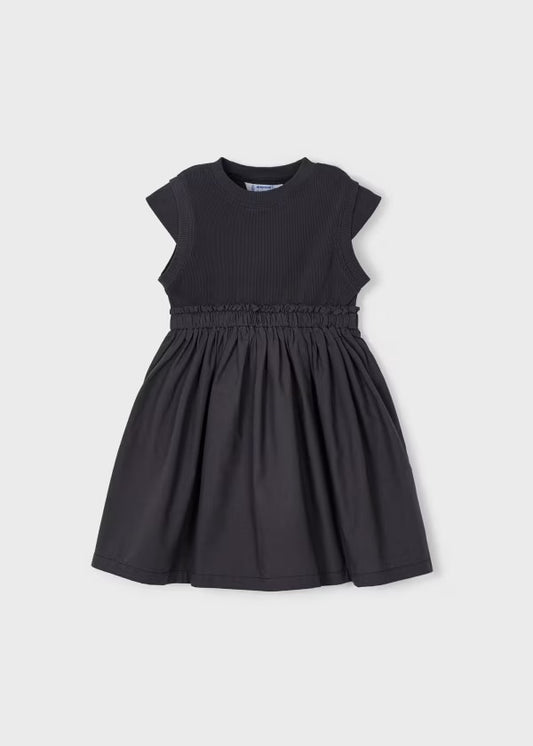 Mayoral Black Ribbed Dress