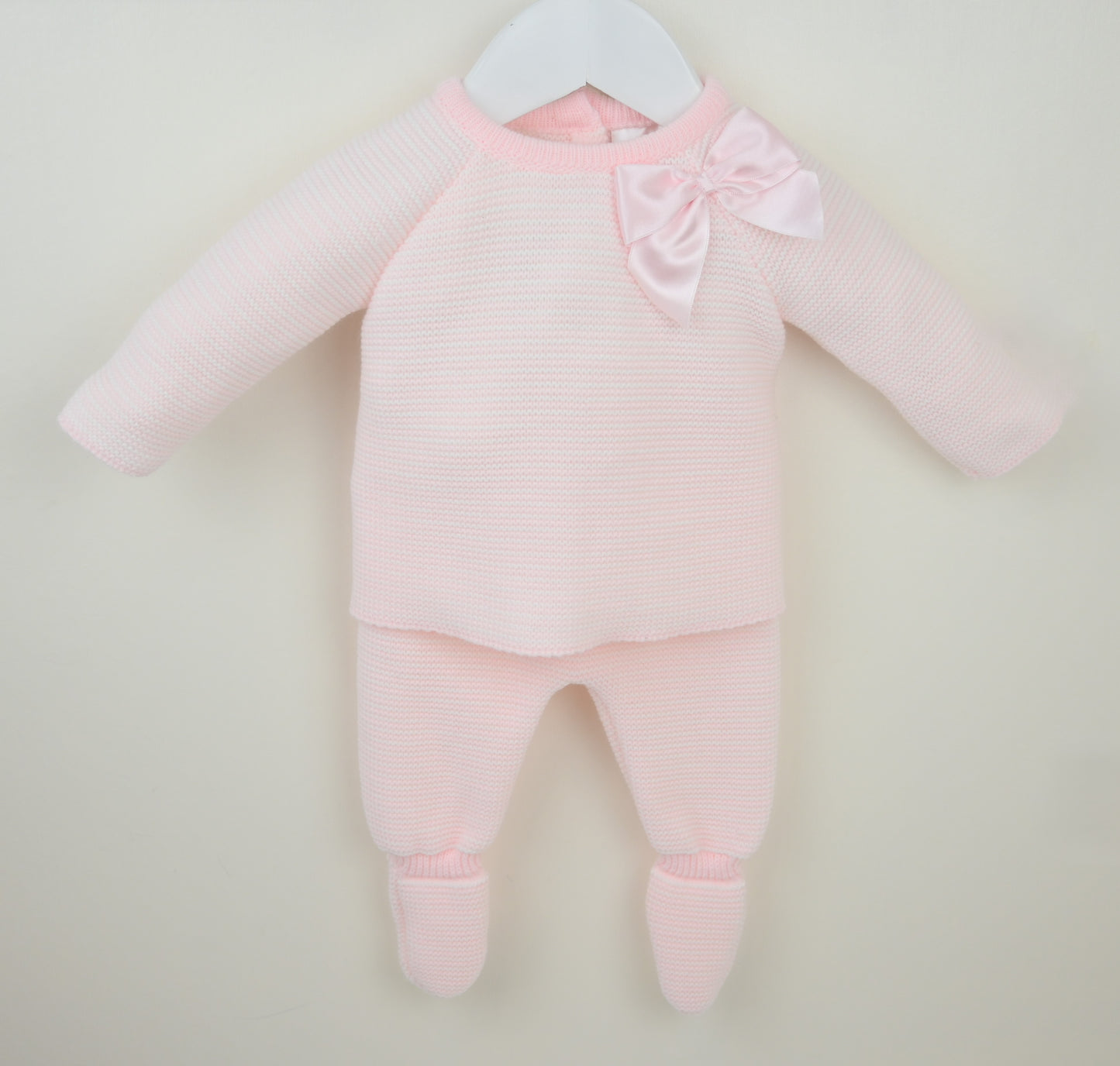 Pex Pink Bow Knitted Trouser Set