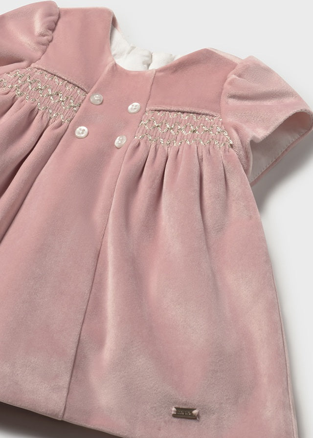 Mayoral Pink Velour Dress