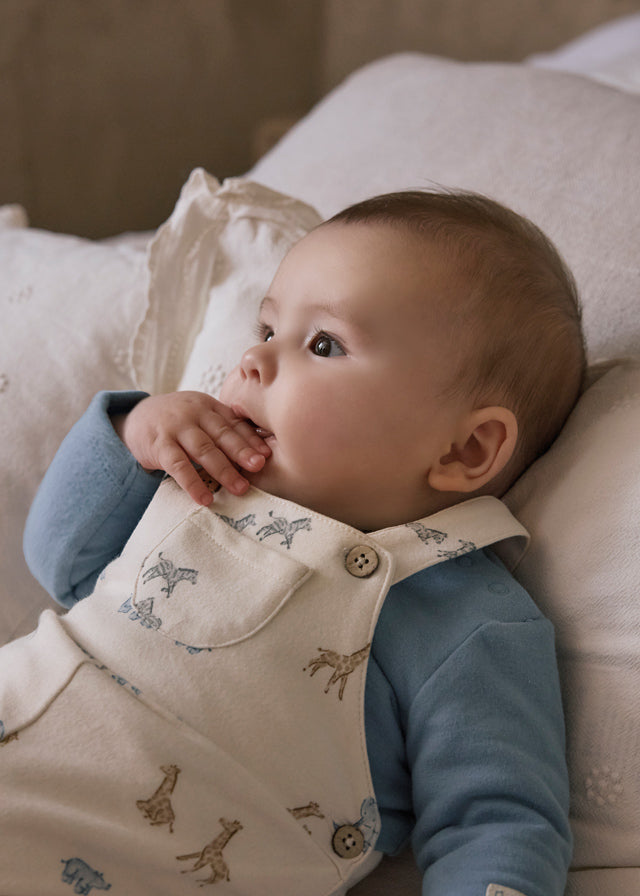 Mayoral Blue Safari Dungaree Set