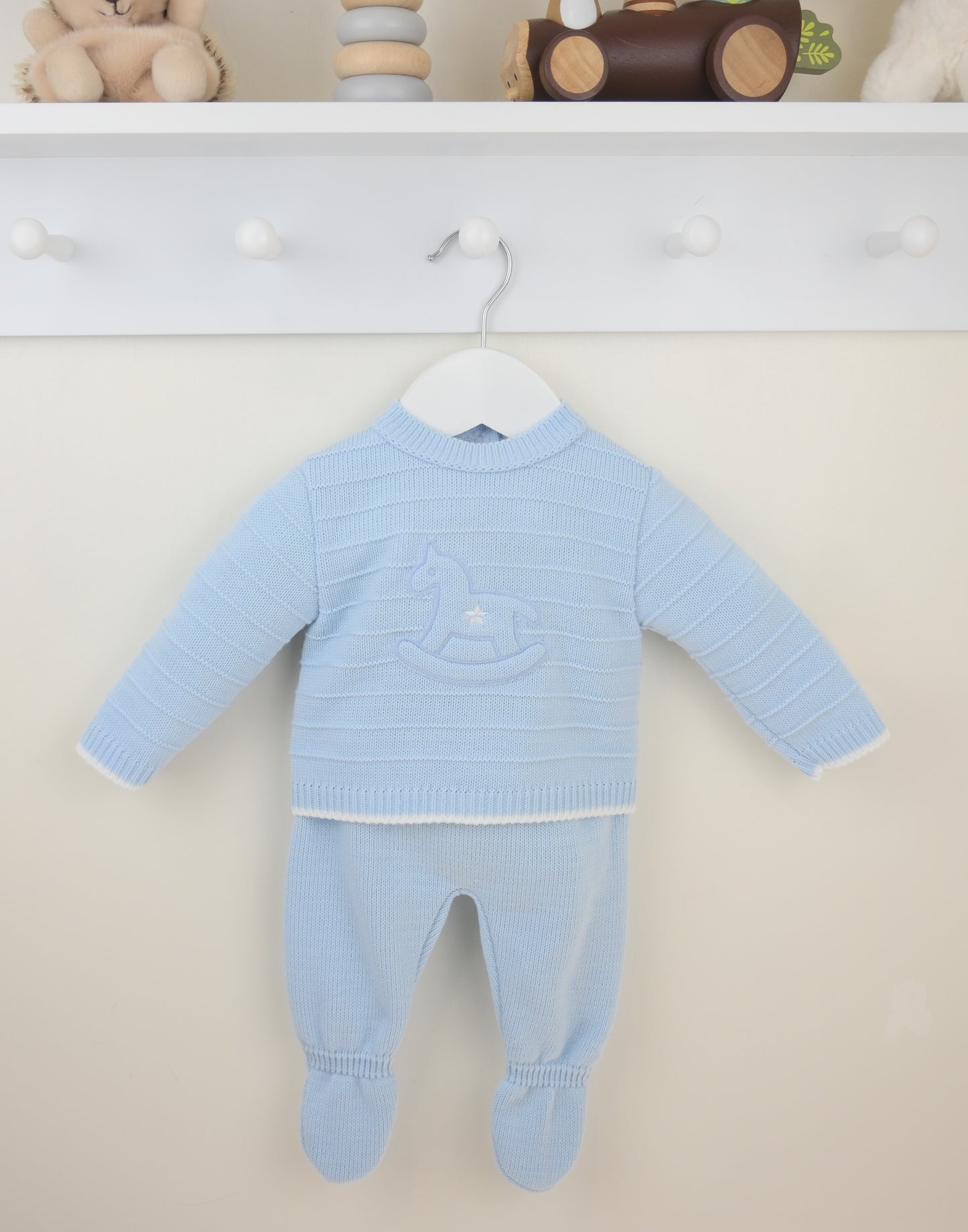 Pex Blue Rocking Horse Trouser Set