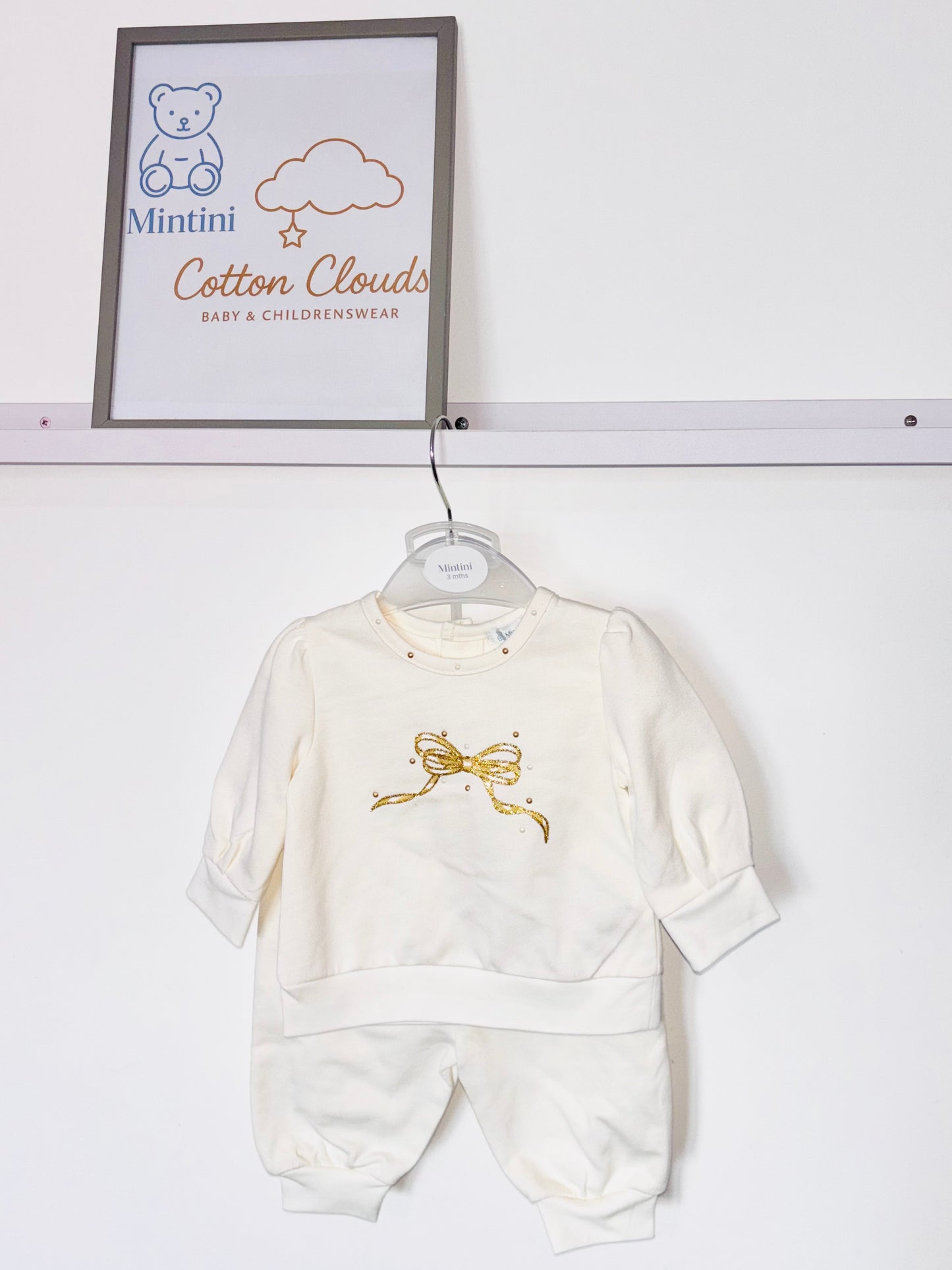 Mintini Ivory Bow Jogsuit AW25