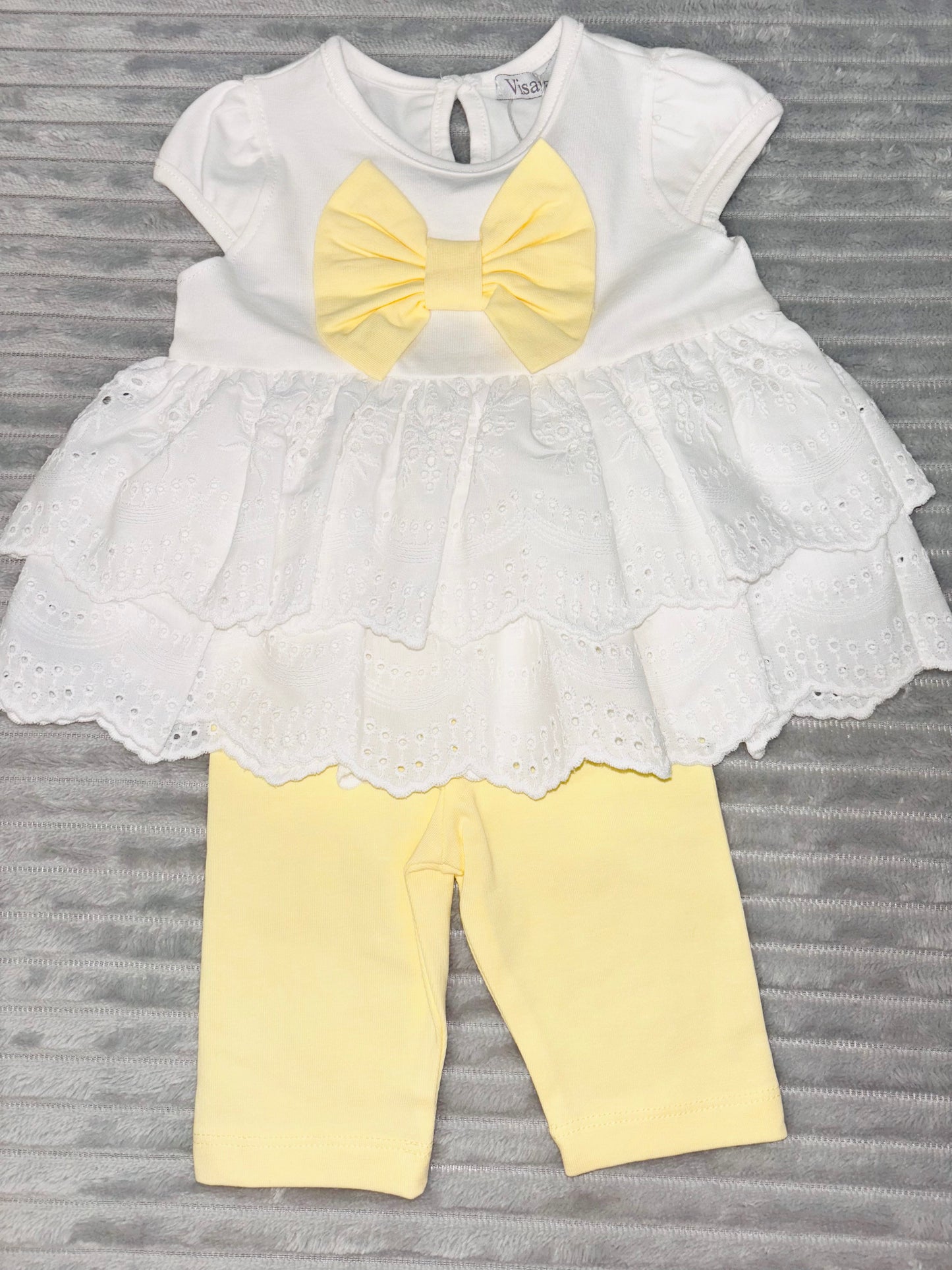 Visara Lemon Bow Legging Set