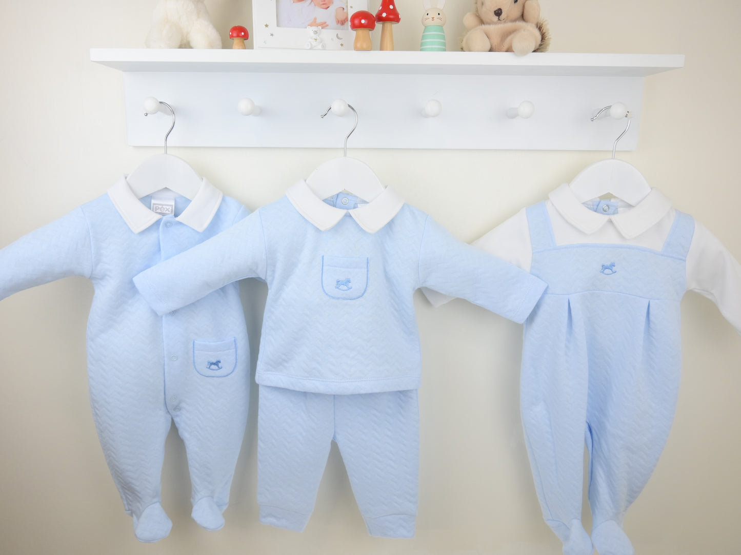Pex Blue Rocking Horse Sleepsuit