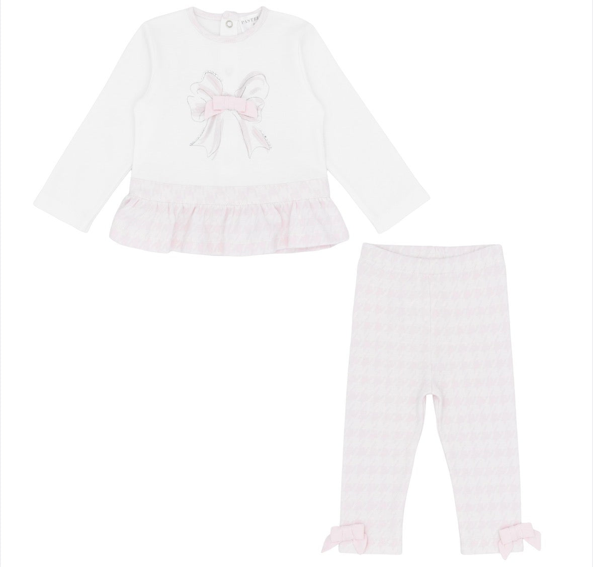 Pastels & Co Pink Bow Legging Set