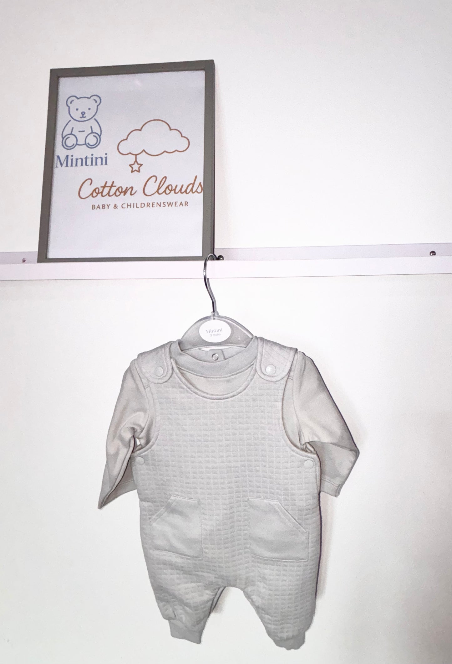 Mintini Grey AW25 Dungaree Set