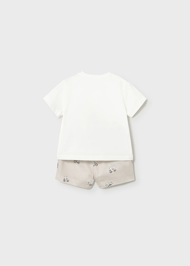 Mayoral Beige Plane Shorts Set