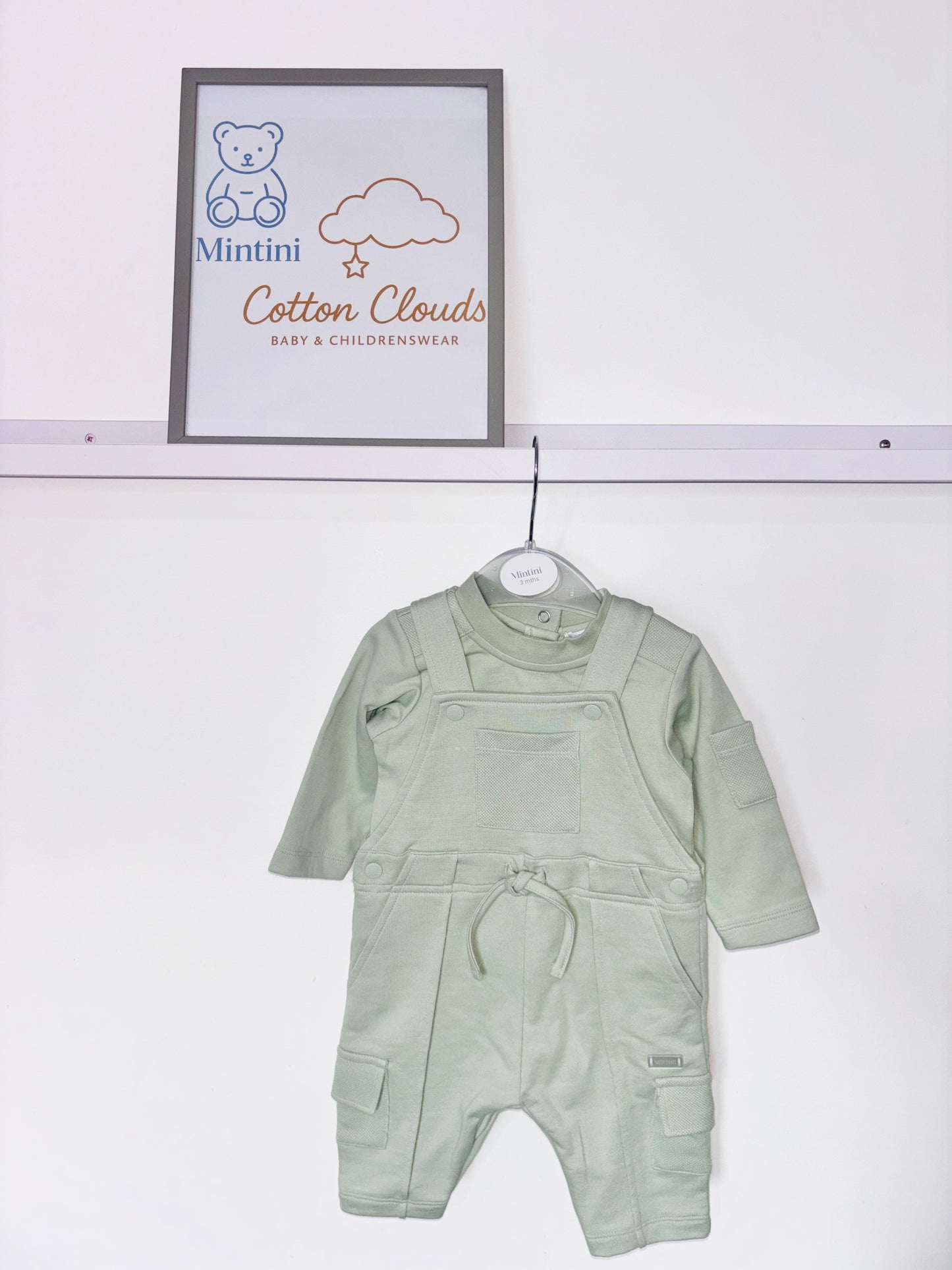 Mintini Sage Green Dungaree Set AW25