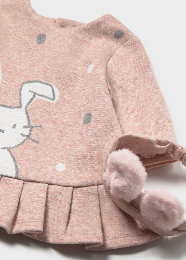 Mayoral Pink Bunny dress & Headband
