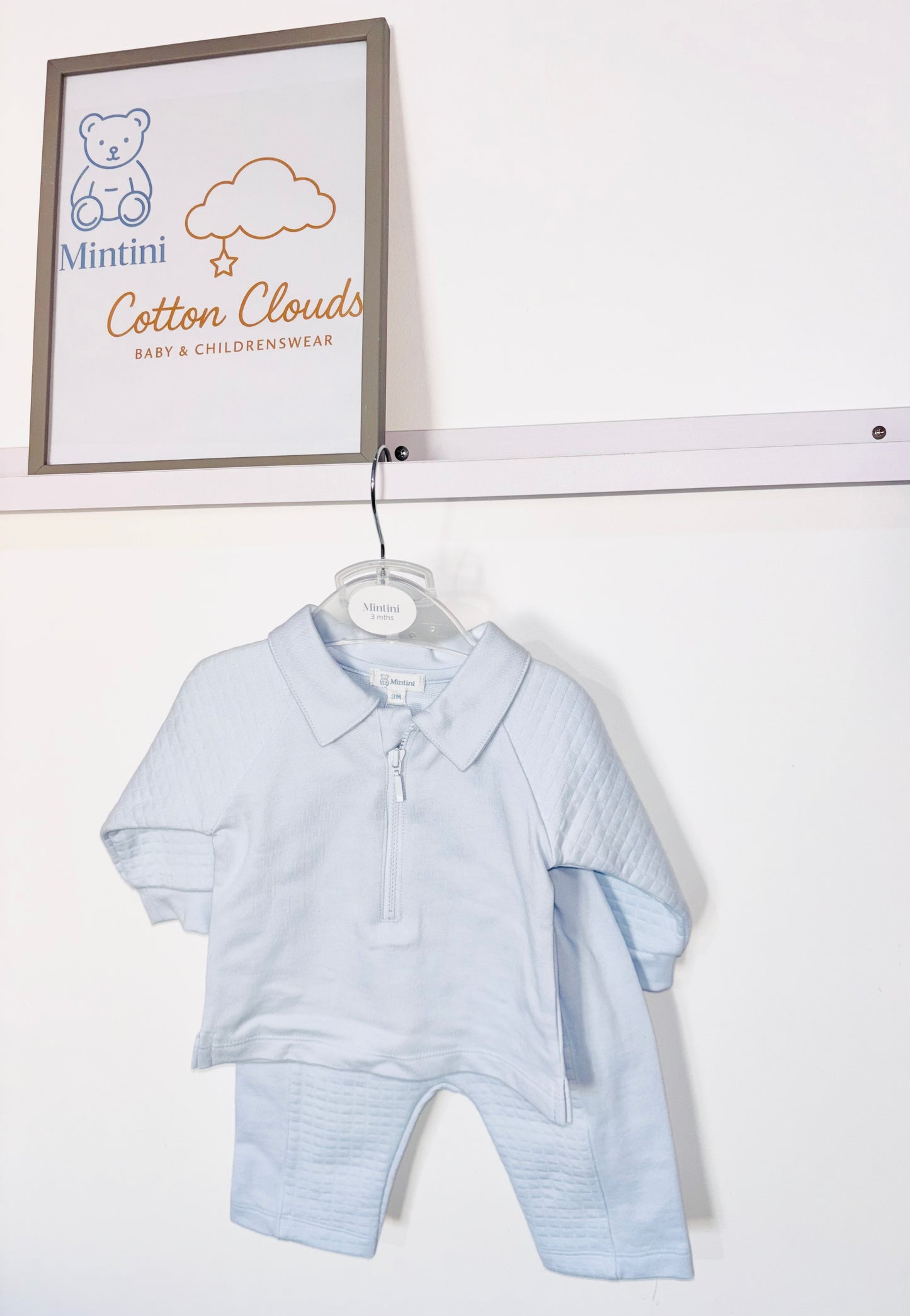 Mintini Blue Polo Trouser Set