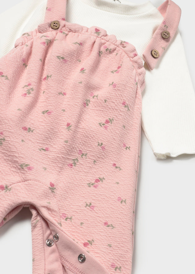 Mayoral Pink Floral Dungaree