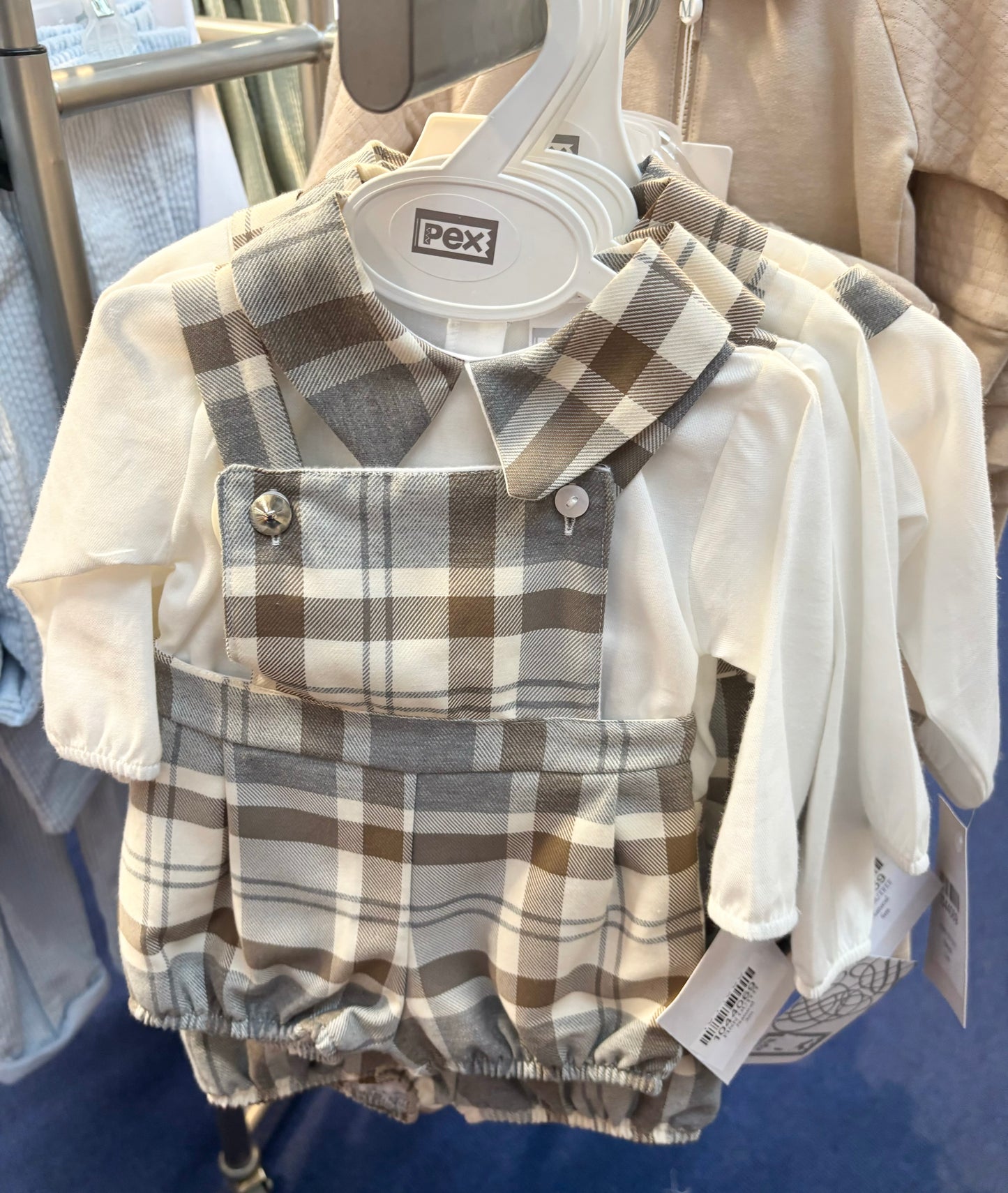 Pex Beige Dungaree Set