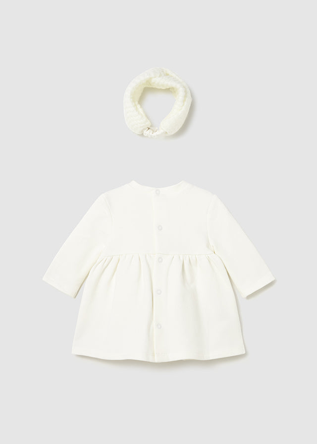 Mayoral White Flower Dress & Headband