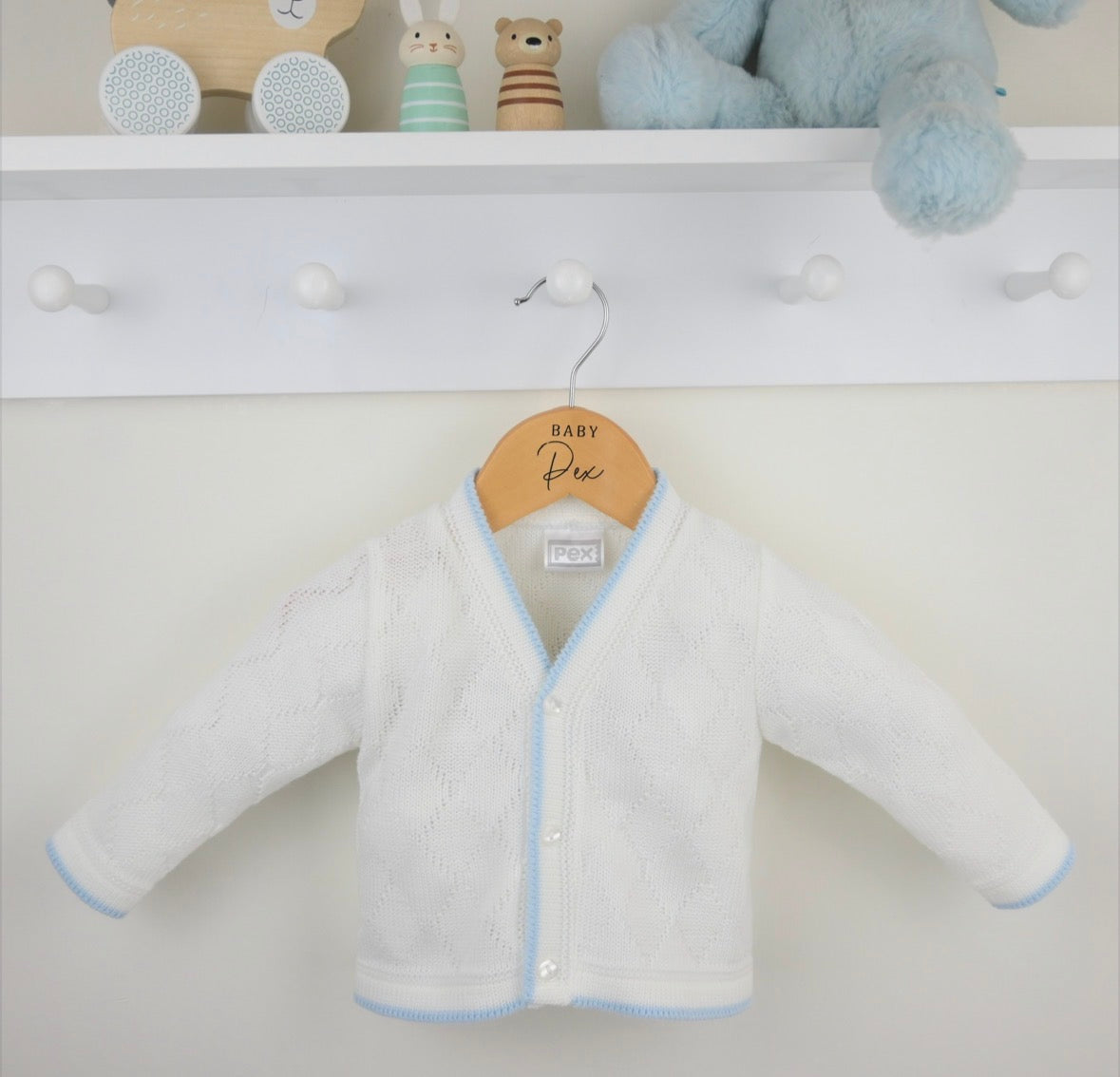 Pex White Benson Cardigan