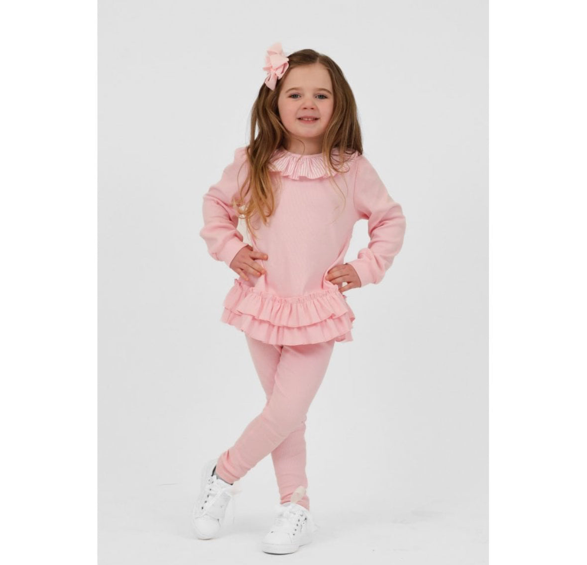 Harris Kids Leah Pink Frill Tracksuit