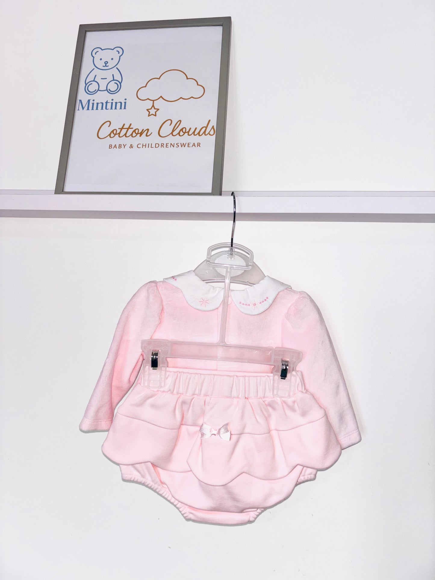 Mintini Pink Velour Jam Pant Set