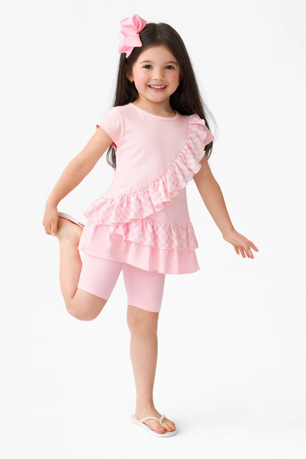 Harris Kids Amie Pink Leggings & Shorts Set