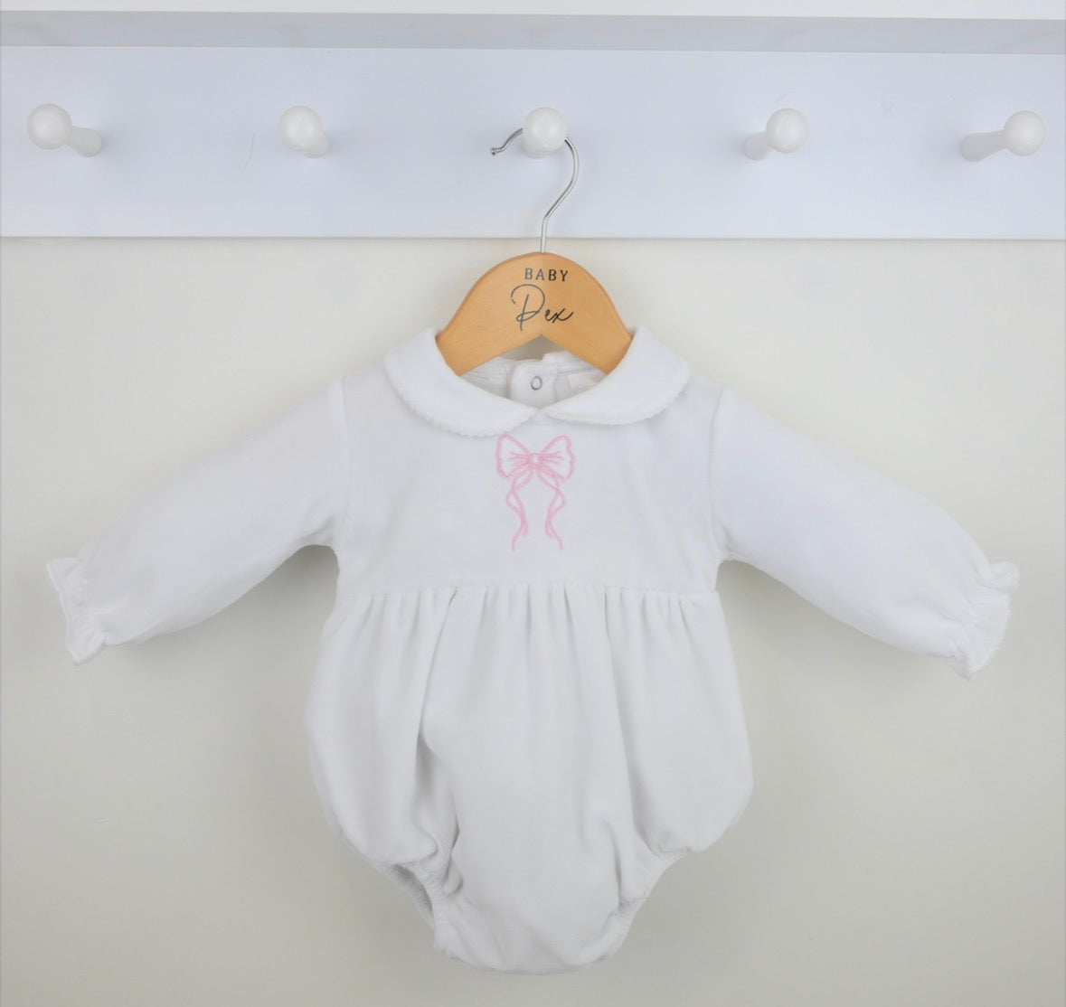 Pex White Bow Hallie Romper