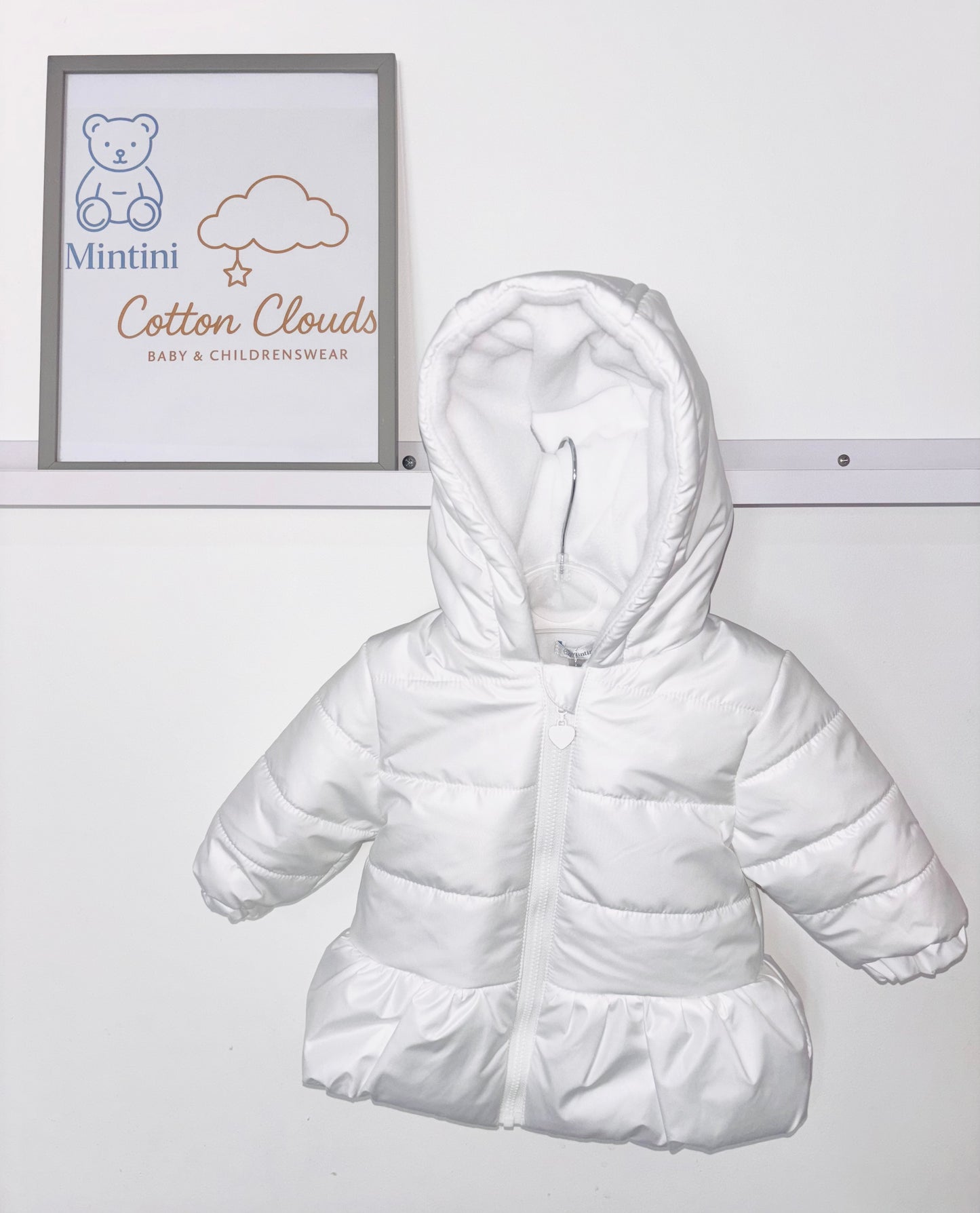Mintini AW25 White Girls Coat