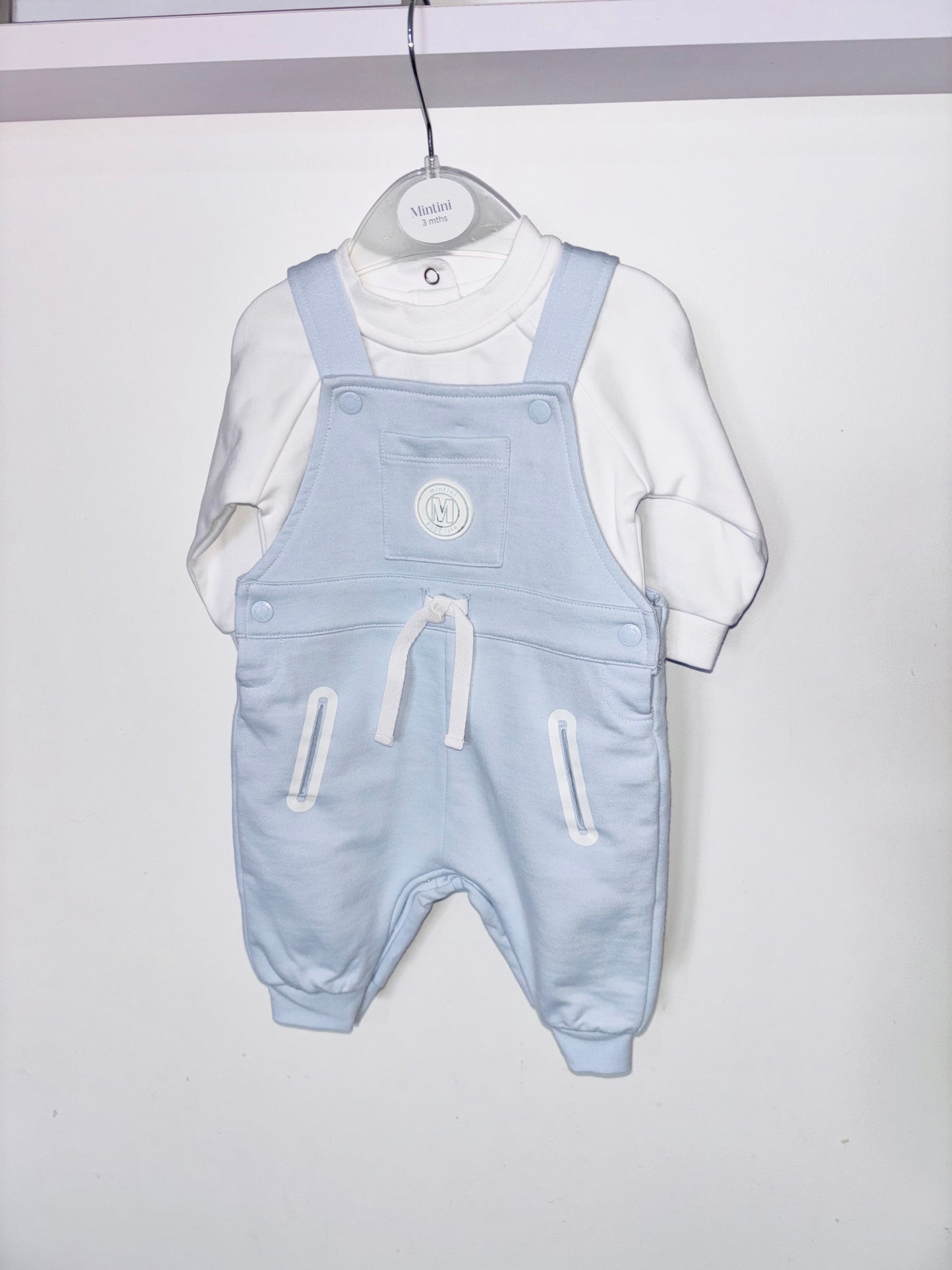 Mintini Blue Dungaree Set