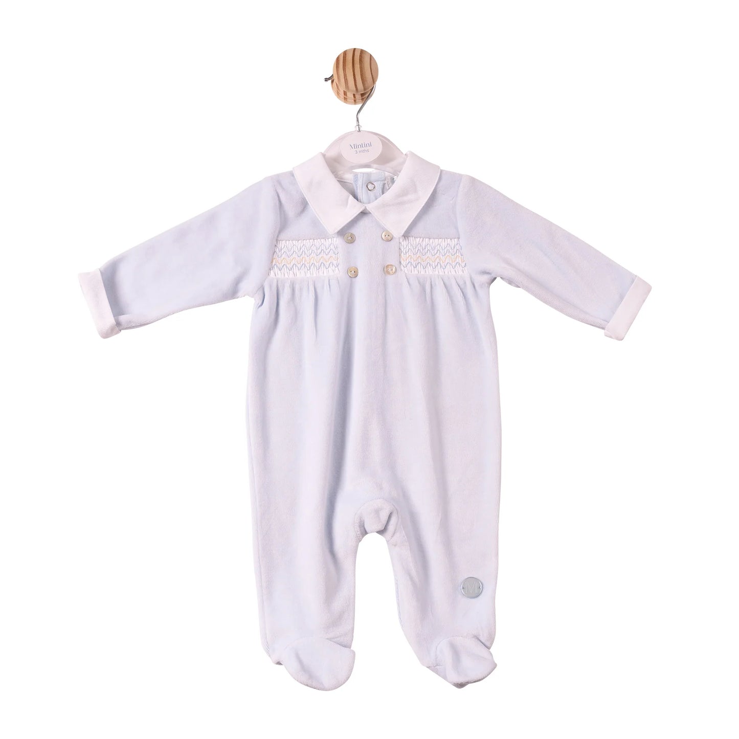 Mintini Blue Smocked All in One