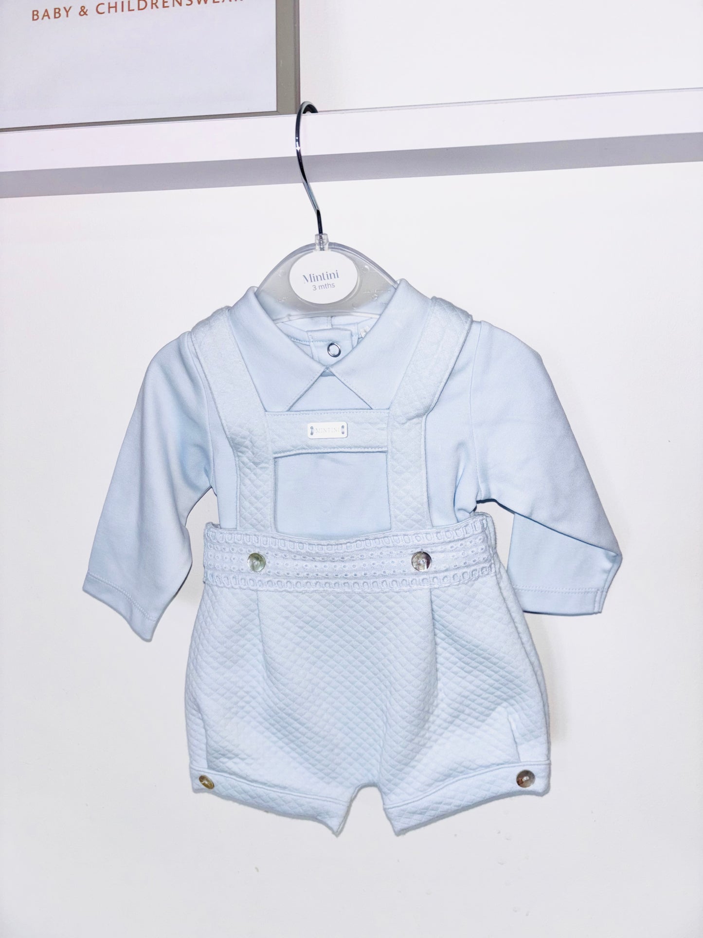Mintini Blue T Dungaree Set AW25