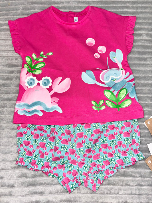 Mayoral Crab Shorts Set