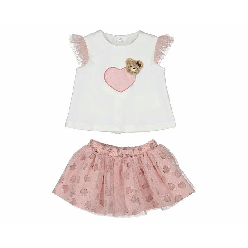 Mayoral Pink Bear Tutu Set