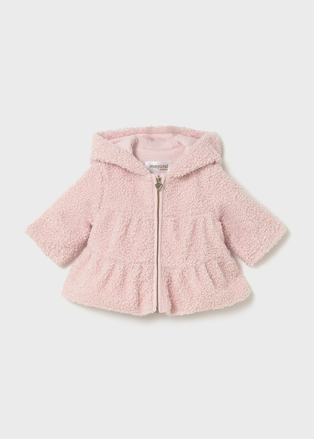 Mayoral Pink Teddy Coat