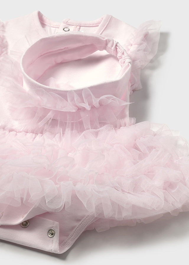 Mayoral Pink Tutu Bodysuit Set