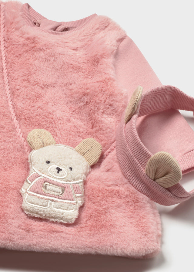 Mayoral Pink Fluffy Dress Set