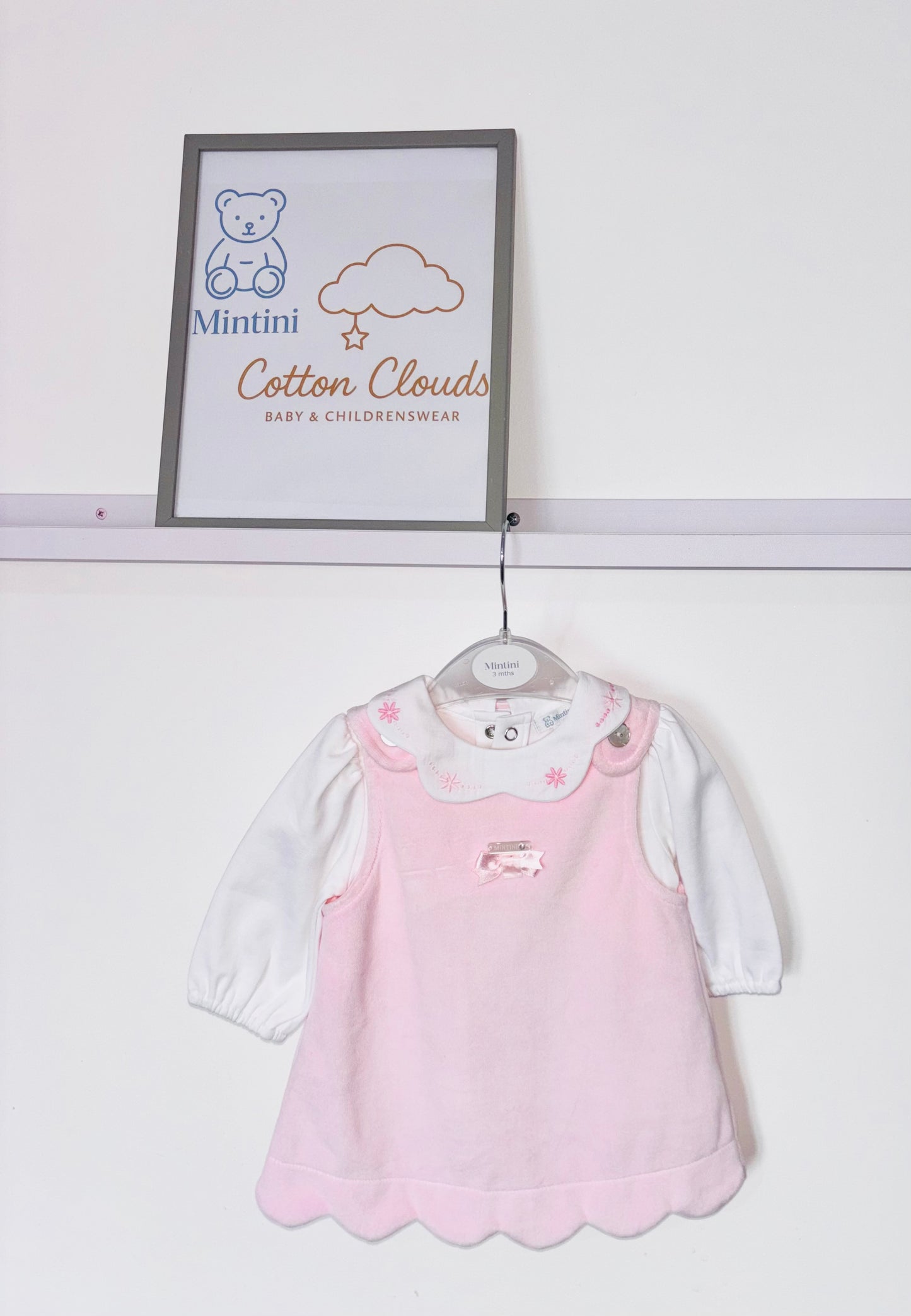 Mintini Pink Velour Dress Set AW25