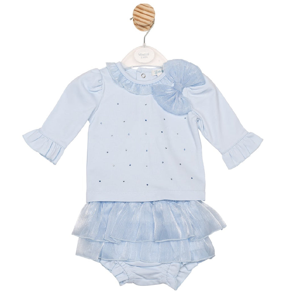 Mintini Blue Bow Jam Pant Set AW25
