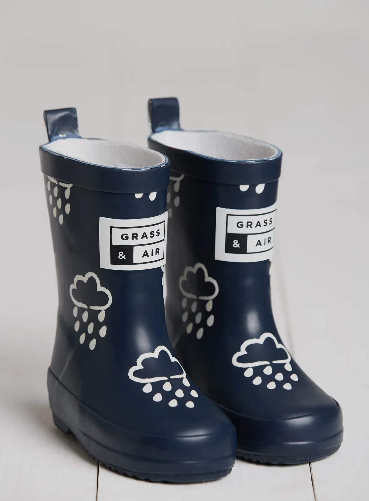Grass & Air Navy Wellies