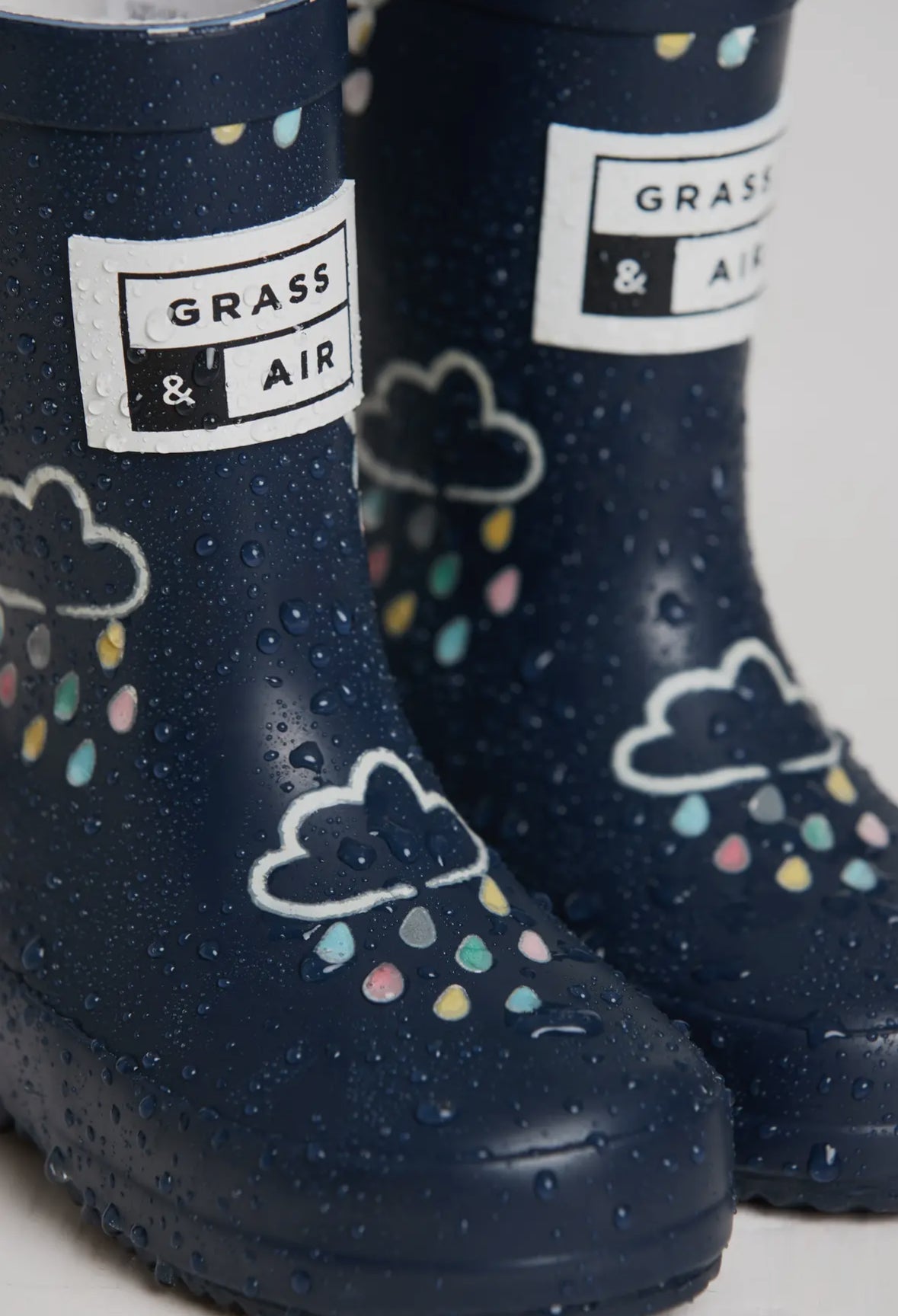 Grass & Air Navy Wellies