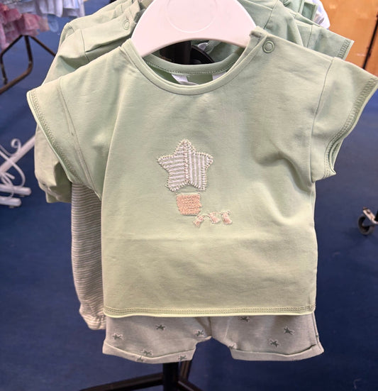 Mayoral sage Green short set