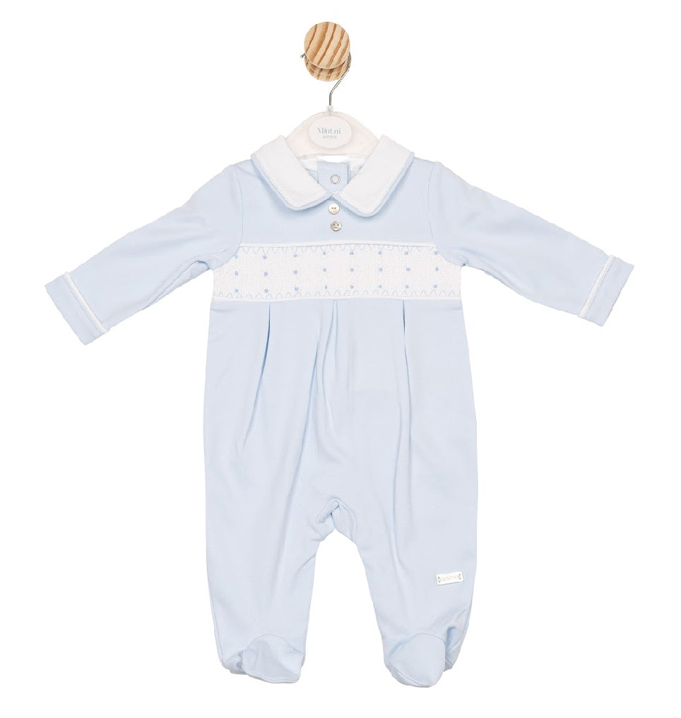 Mintini Blue Smock Onesie