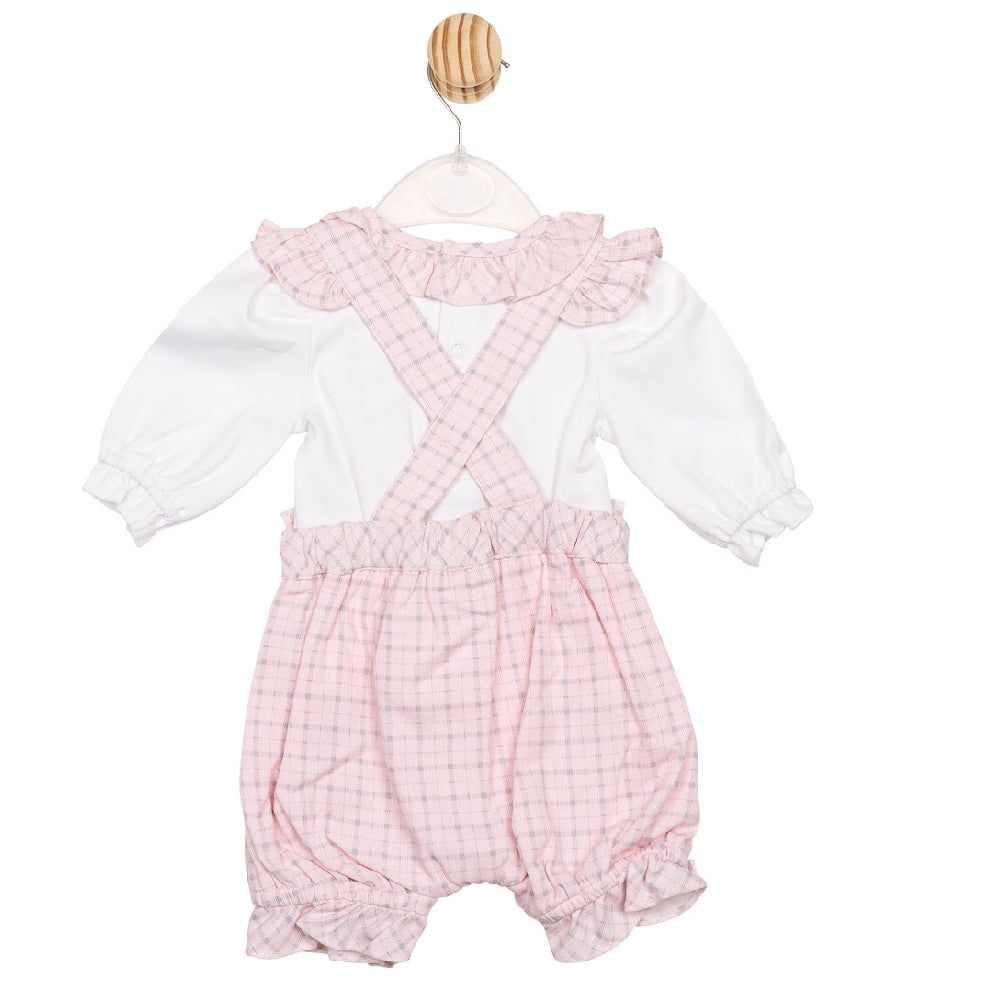 Mintini Pink Check Dungaree