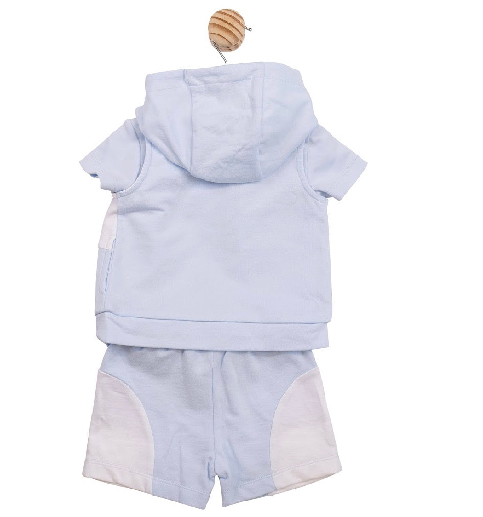 Mintini Blue Gilet & Shorts Set
