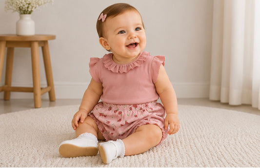 Mayoral Pink Bloomer Set