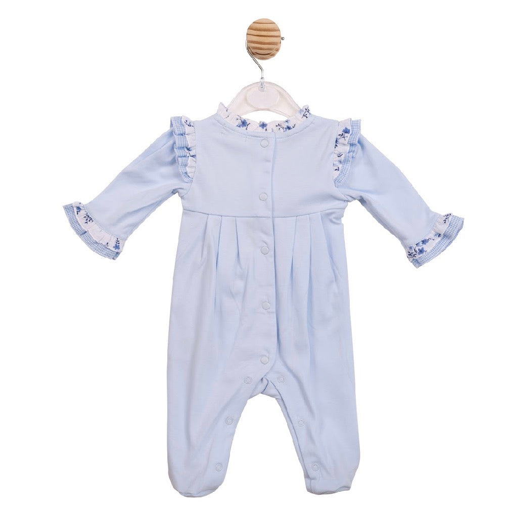 Mintini Blue Floral Sleepsuit