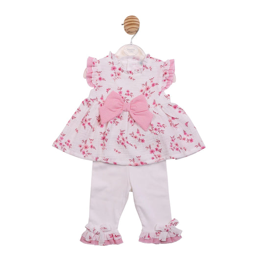 Mintini Pink Floral Tunic & Legging Set