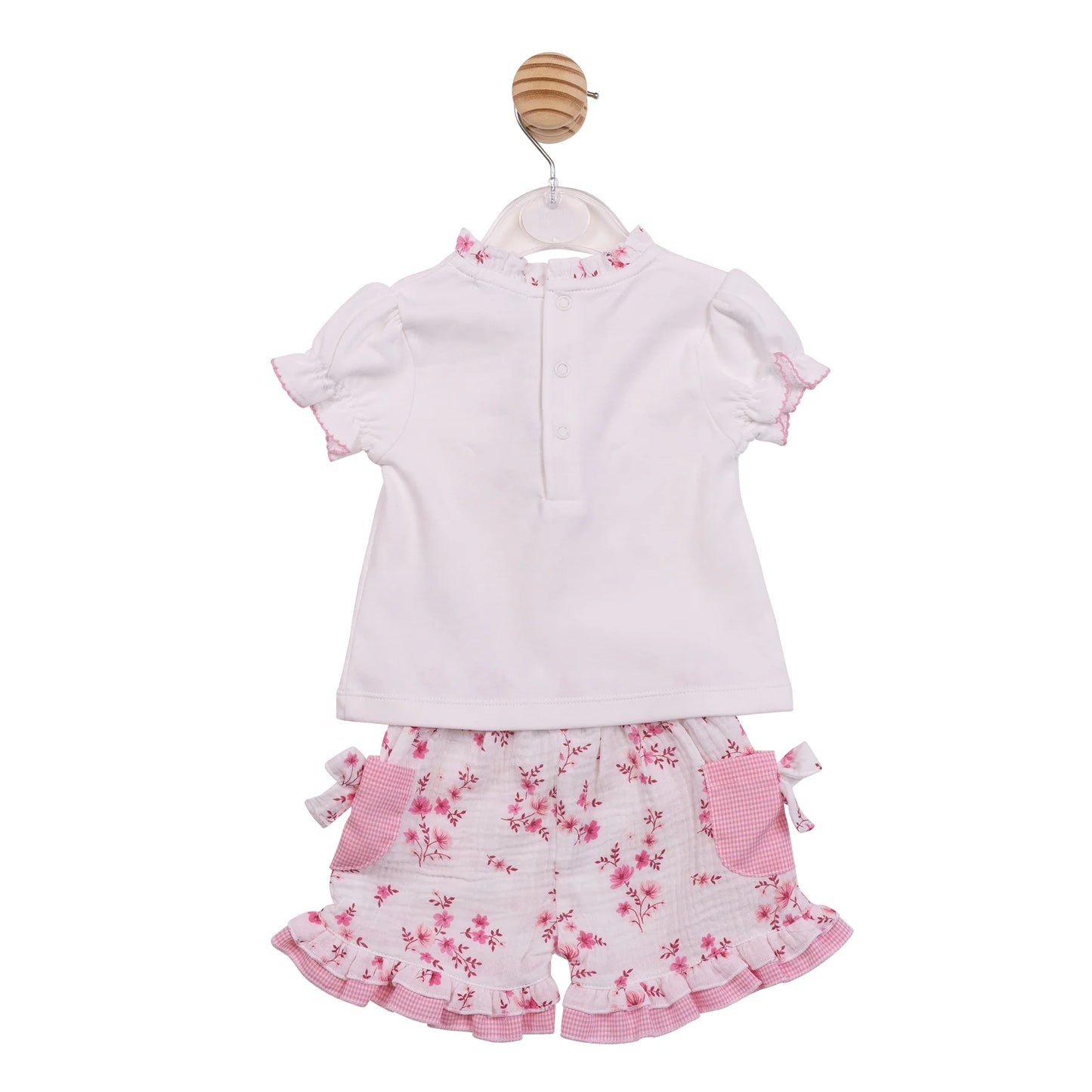 Mintini Pink Floral Shorts Set