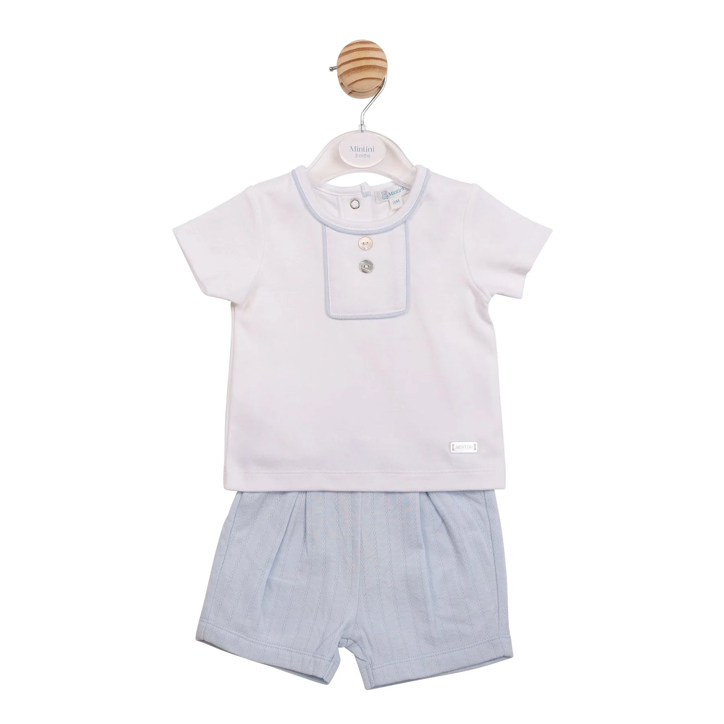 Mintini blue shorts set