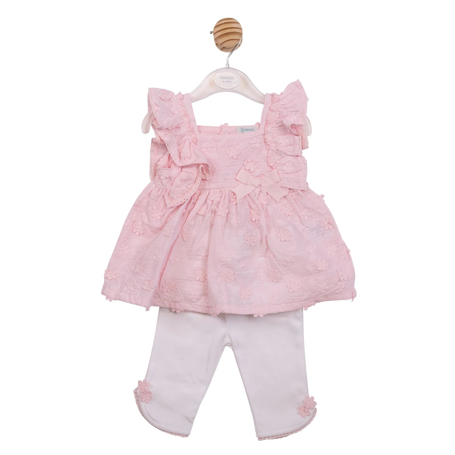 Mintini Pink Flower Legging Set