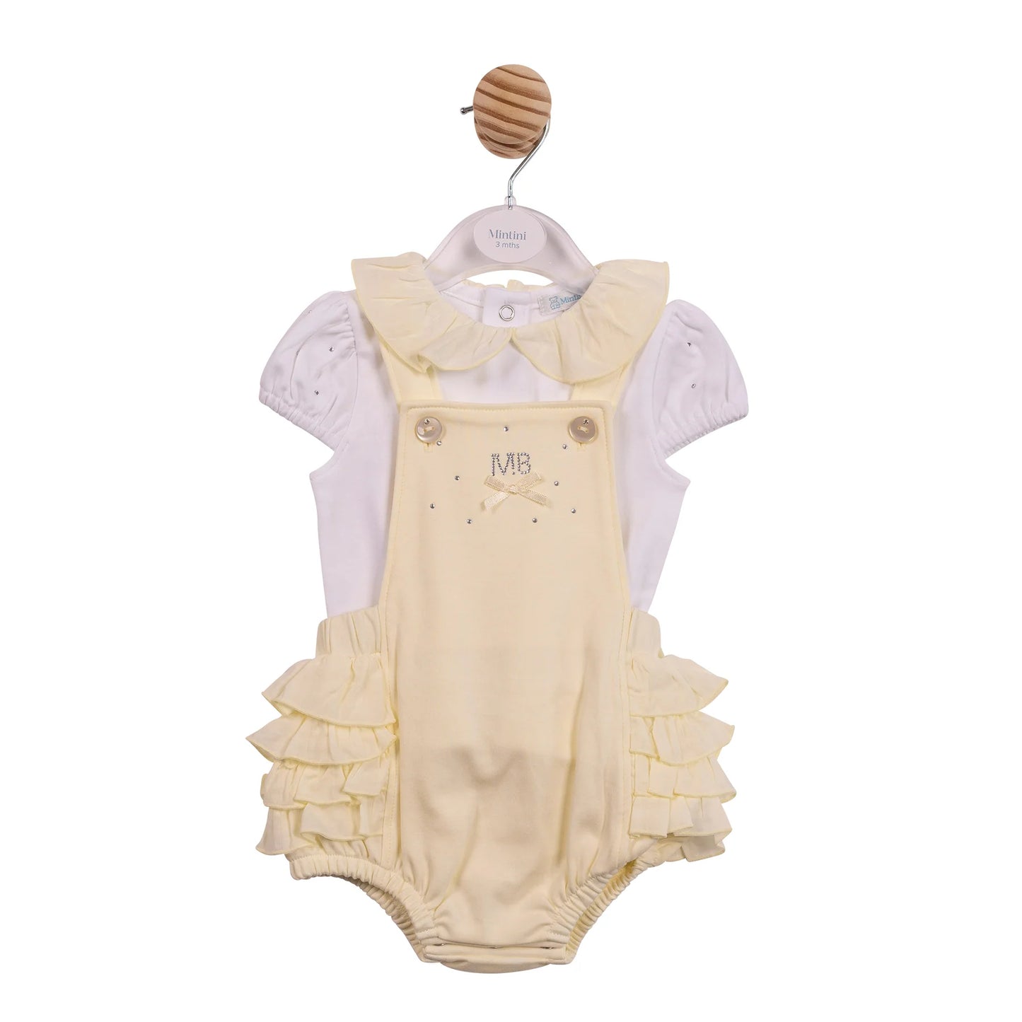 Mintini Lemon Dungaree Set