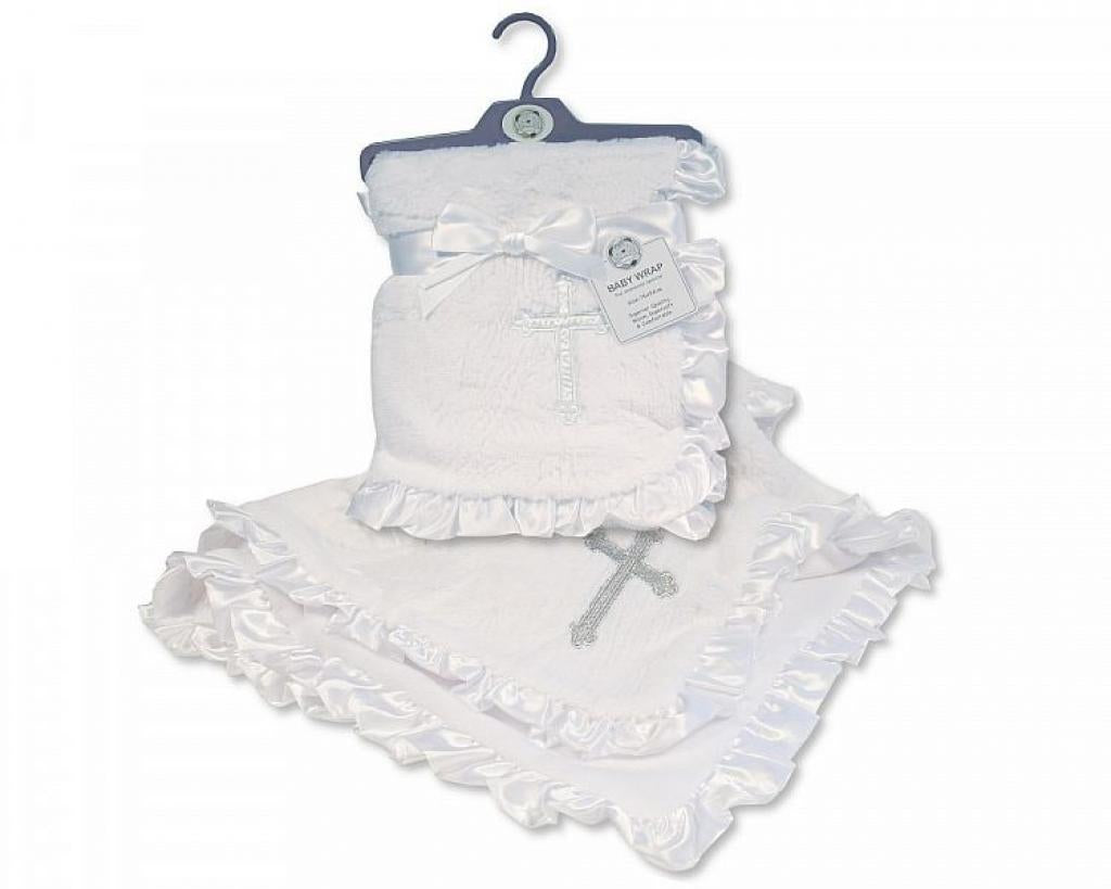 Christening Shawl Silver Cross