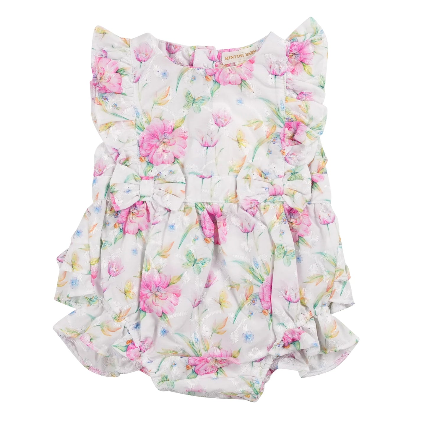 Mintini Floral Bow Romper