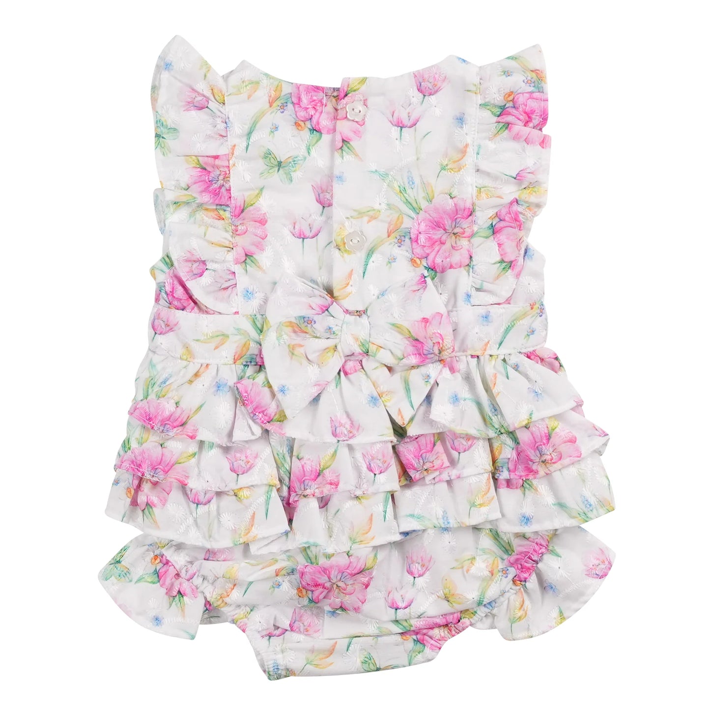 Mintini Floral Bow Romper